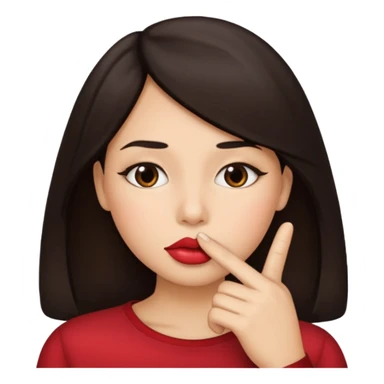 Boca con un dedo en los labios sticker