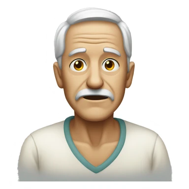 an old and sick man sticker