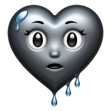 emo heart with a teardrop sticker