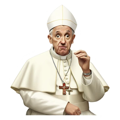 Pope smoking crack sticker