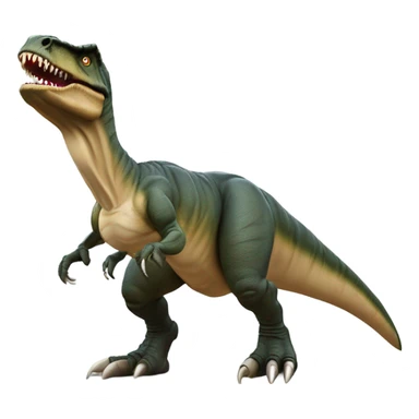 super blije t-rex met  sticker