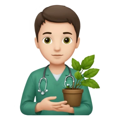 boy doctors Carrying Plants sticker