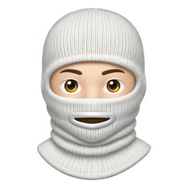 white balaclava sticker
