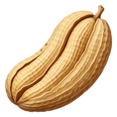 one whole peanut in rough beige textured shells sticker