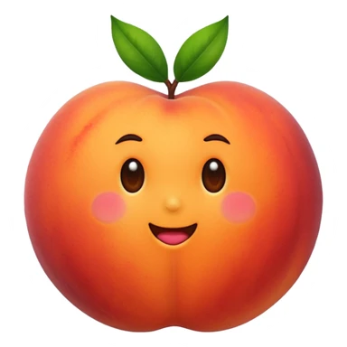 Peach sticker