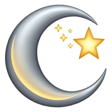Crescent moon sticker