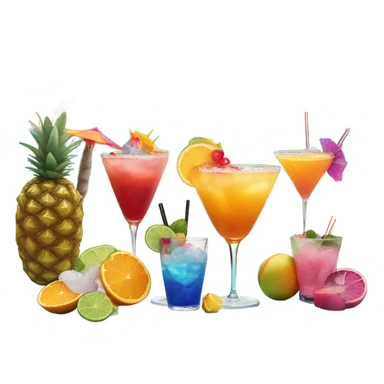 Beach and cocktails sticker