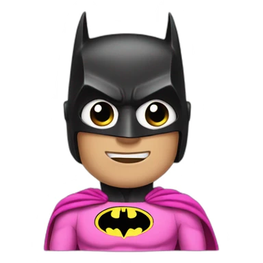 batman in pink clothes sticker