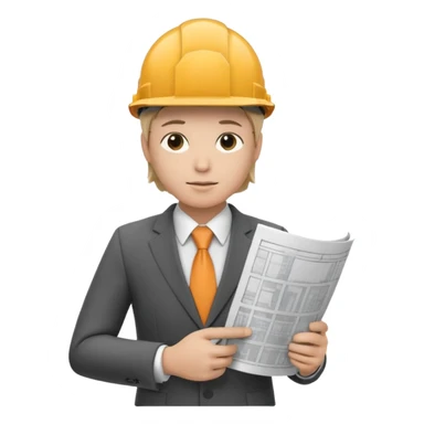 mach mir einen Trader der an der börse handelt mit anzug und einem bauarbieter helm und einem bauplan in der hand sticker