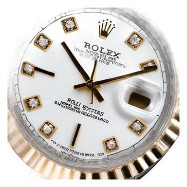 Rolex datejust two tone fluted bezel oyster bracelet diamond dial sticker