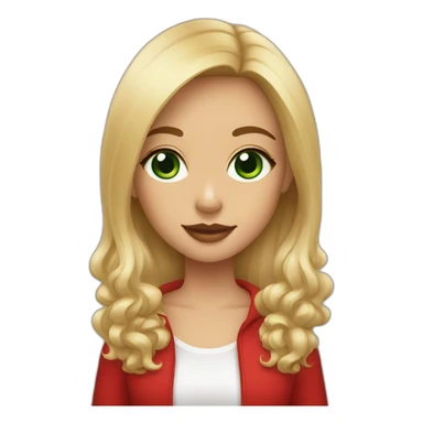 light-skinned-girl-with-green-eyes-walk-with-red-pomeranian sticker