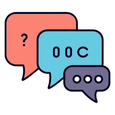 messaging app icon with text bubbles sticker