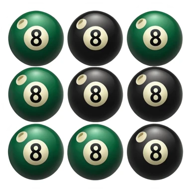 Panther print lucky nine ball sticker