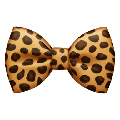 Leopard print bow sticker
