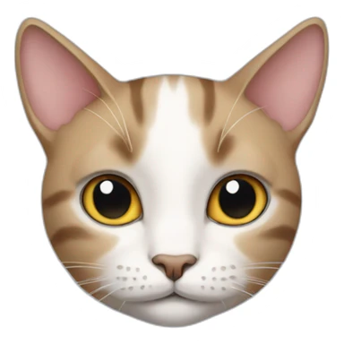 Cat with no ears sticker