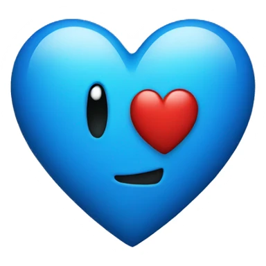 Blue heart beating sticker
