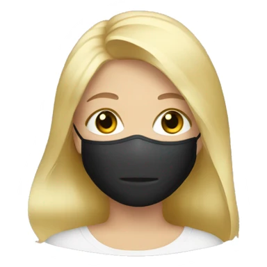 Blonde Girl with a face mask  sticker