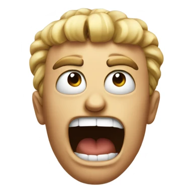 Mad face with fist in air sticker