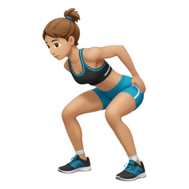 persona haciendo burpees sticker
