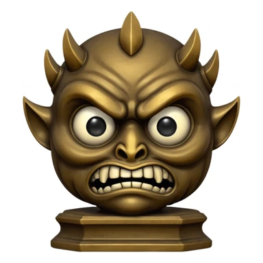 Evil Oscar full length statute   sticker