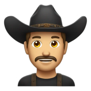 Hombre cara de diablo con sombrero galera sticker