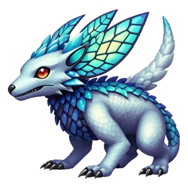  exotic tropical iridescent cyber-Protogen-Fakémon-Pokémon-Vernid-creature sticker