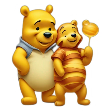 winnie the pooh and honey sticker