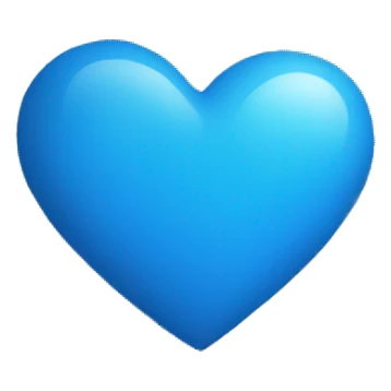 a blue heart with a horizontal stripe in the center sticker