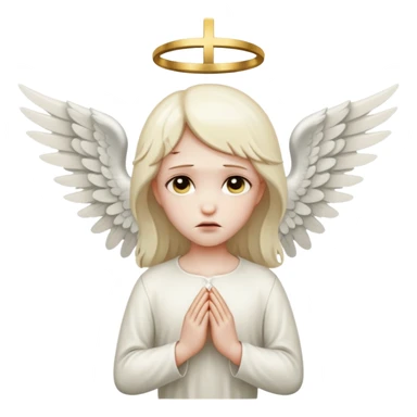 crucified angel sticker