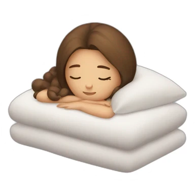 brown hair girl sleeping sticker