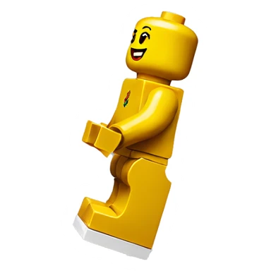 a foot above a lego brick sticker