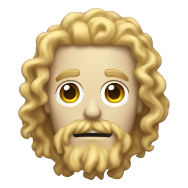 Skeleton with blonder gotee and mustache and long curly hair sticker