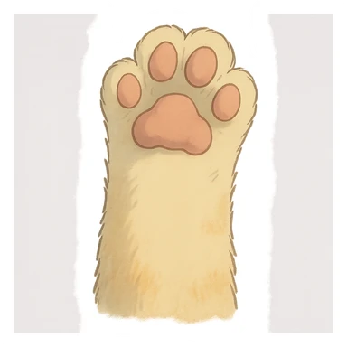cat paw, soft shading, gentle colors sticker