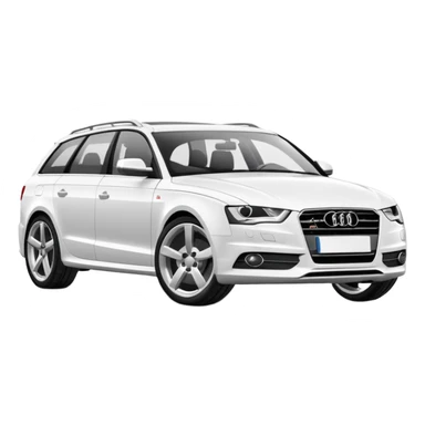 Audi white car wagon sticker