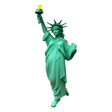 The Statue of Liberty is dancing in the dance studio sticker