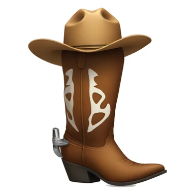  With a cowboy hat and cowboy boots sticker