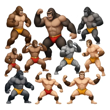 100 men fight 1 gorilla  sticker