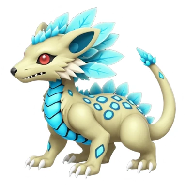 Futuristic WickerBeast-Vernid-Fakémon-Pokémon-creature-fusion (full body) sticker