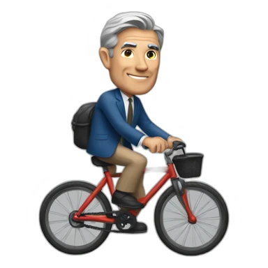 Jerome Powell riding bicycle sticker