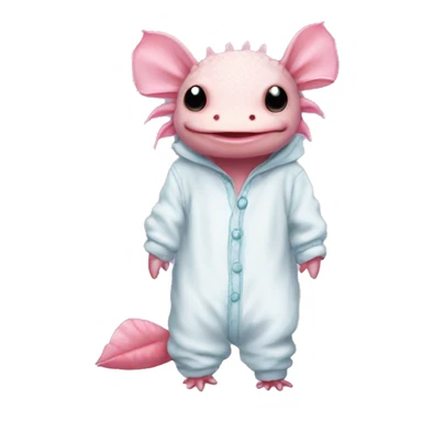 Axolotl in pajamas sticker