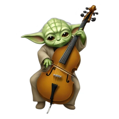 yoda-playing-upright-bass sticker