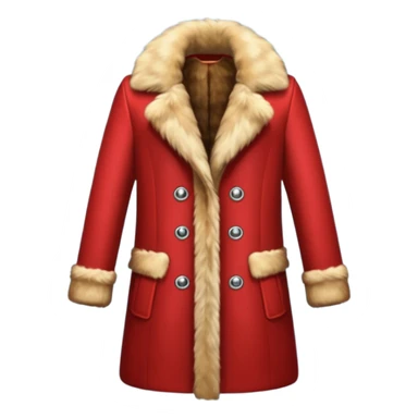 A luxurious fur red coat sticker
