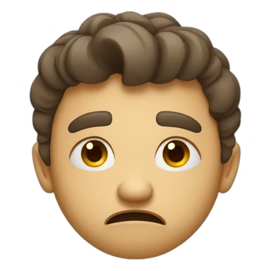 displeased face sticker