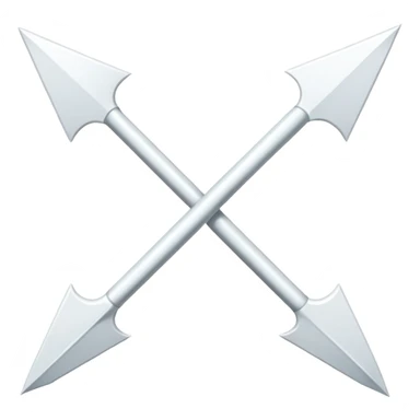 two white rrows pointing each other sticker