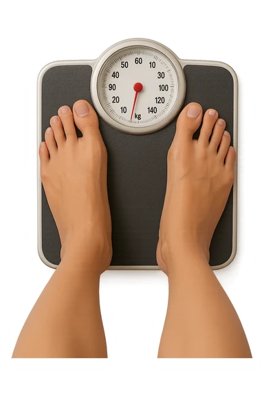 bilancia pesapersone vista dall'alto sticker