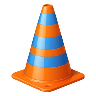 Warning Cone blue sticker