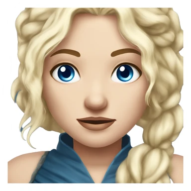 Game of thrones female blonde hair blue eyes fire and ice  sticker