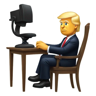 Trump sitting in high chair sticker