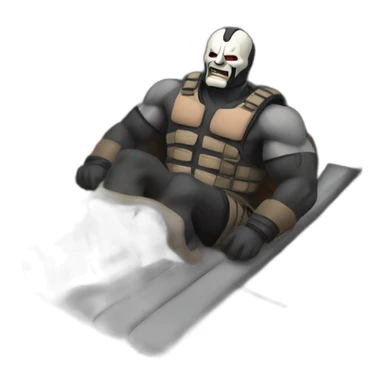 Bane on a raft sticker