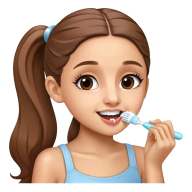 Ariana grande brushing her teeth  sticker